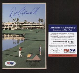 Don Meredith Signed Autograph PGA West Scorecard PSA