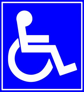 Handicap Disability Sign Wheelchair sticker decal