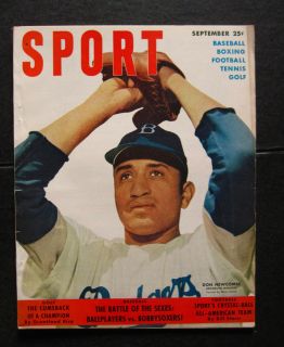  Sept 1950 Sport Magazine Don Newcombe Brooklyn Dodgers EXMT