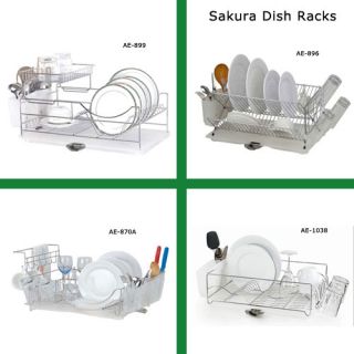 Sakura Dish Drying Rack Holders Series Utensil Drainer Chrome