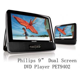   PET9402 37 9 inch Dual Screen DVD Player Black 9 Portable DVD Player