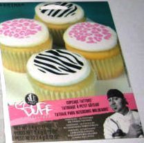 Duff Goldman Zebra/Pink Leopard Cookie/Cupcake Tattoos   12ct