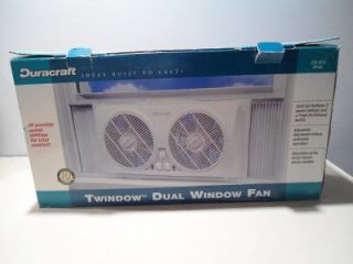 nib duracraft dual window fan white dw 628