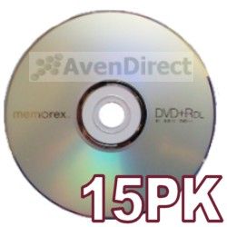 15pk Memorex 8x Silver 8 5GB DVD R DL Double Dual Layer Fast USPS 1st