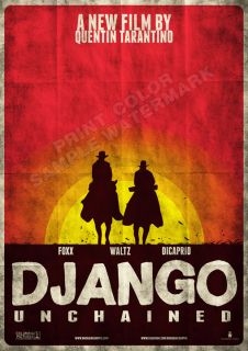 DJANGO UNCHAINED   Quentin Tarentino Movie Poster   24 x 36