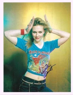 Kristen Dunst Original Hand Signed 8 x 10 with A Iron Maiden T Shirt