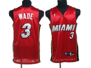 Dwyane Wade Miami Heat 3 Jersey Red Adidas Size 50