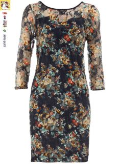 new Pippa Dee for Dorothy Perkins Navy Floral Lace Dress Size 8 10