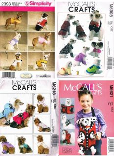 Dog Pet Clothes Carriers Accessories Patterns Your Choice