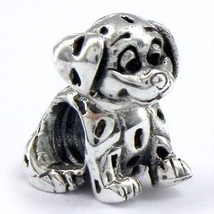 925 Sterling Silver Dalmatian Dog Charms European Bead