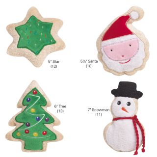  Grriggles Holiday Crinkle Plush Cookies Christmas Dog Toys Lot