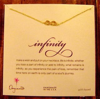 Dogeared Gold Dipped Infinity Necklace