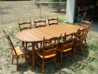 Tell City Furniture Dining Table 8 Chairs Andover Maple