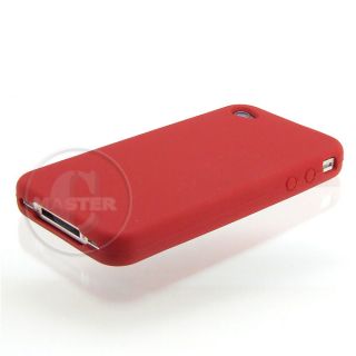Slim Silicon Case Padded Home Cover iPhone 4 Deep Red