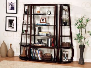  Cappuccino Display Bookcase Wall Unit Free s H