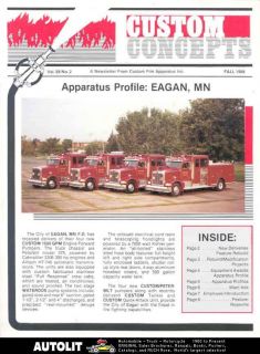 1988 Custom Fire Peterbilt Fire Truck Brochure Eagan