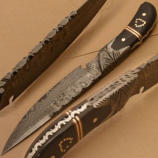 Steve Davis Stunning Custom Knife Full Tang Hand Forged Damascus