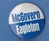 1972 GEORGE McGOVERN / EAGLETON PRESIDENT CAMPAIGN PIN BUTTON D.C