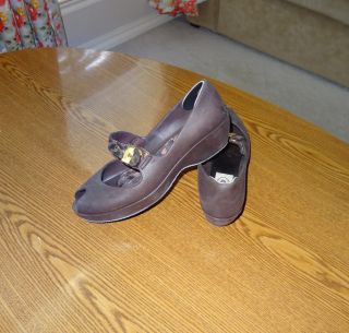 Dr Scholls Brown Leopard Mary Jane Wedge Shoes 7 GUC
