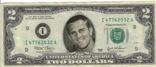 Dallas Cowboys Don Meredith $2 Dollar Bill Mint RARE $1
