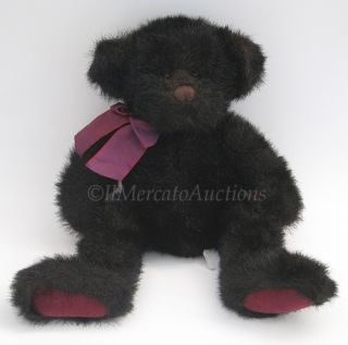Plush Black RUSS WILSON Bear BOMBAY Co. TEDDY Stuffed Animal Childs