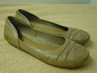 EARTH ORIGINS Light Brown Leather Ballet Flats AMBER Shoes Ladies Size