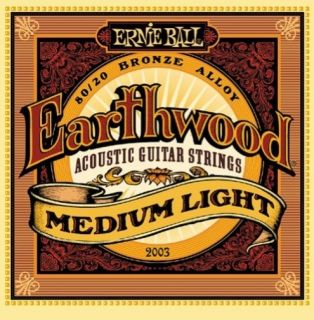 Ernie Ball Earthwood Acoustic Guitar Strings Medium Light 2003 12 54