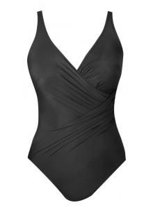 Miraclesuit Oceanus Womens Bathing Swim Suit Solid Black 10 12 14 16