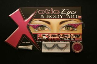 Vegas Showgirl Costume Glitter Reusable Eye Makeup Kit