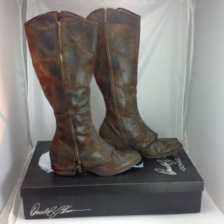 Donald J Pliner DEVI2 Tall Riding Expresso Suede Boots Size 11 M $398