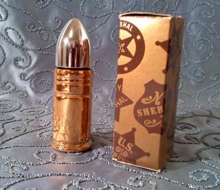 RARE Vintage Avon GOLD SILVER PLATED Bullet Cologne Collectible Bottle