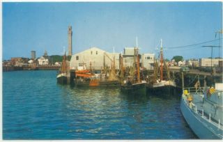 Provincetown MA Fishing Boat Town Piers Cape Cod MA Postcard