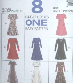 Misses Semi Fitted Dress Pattern McCalls 8518 New Easy