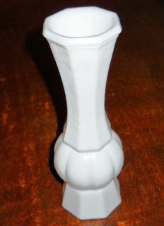 Milk Glass vase 9 inches vintage Randall unusual