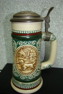 At Point English Setter Hunting Fishing Stein 1978