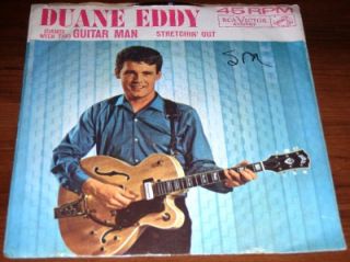 Duane Eddy Guitar Man 1962 RCA 8087 Picture Sleeve Vinyl 45 Fast Free