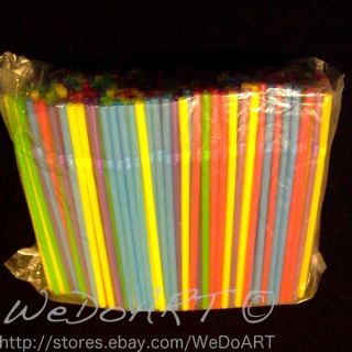 400 Disposable Colored Plastic Drinking Straws High Quality