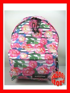 Eastpak Padded Backpack Florid Stripes Pink Rose School Bag