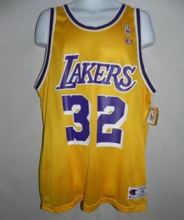 Vtg 90s Nwt Earvin Magic Johnson LA Los Angeles Lakers Champion Jersey