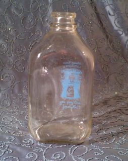 Vintage Lawsons 1/2 Gallon Milk Bottle / Jug, Container, Glass, 10 x