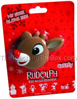 Rudolph Red Nosed Reindeer Lip Balm Nose Lights Up