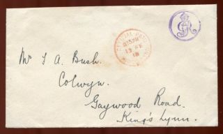 in norfolk printed on reverse flap to mr bush in king s lynn