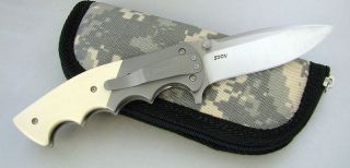 Randy Doucette Seeker Custom Knife Titanium CPM S30V White Micarta