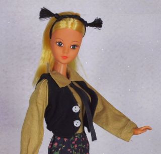 Vtg Durham Mod Charly Doll w Outfit Blonde Tnt Straight Legs Barbie