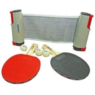   Table Tennis Ping Pong Deluxe Set Paddles Balls and Net Travel Bag