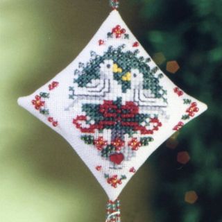 Doves Tiny Treasured Diamond Ornament Bead Kit Mill Hill 2010