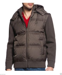 Lacoste Down Jacket with Removable Knit Sleeve BH0126 BC6 Size L