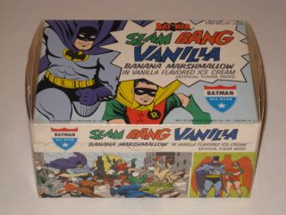 69 Batman Slam Bang Vanilla Ice Cream Carton 1960’s 1966