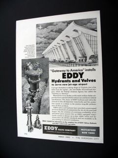 Eddy Valves Hydrants Dulles Airport 1962 Print Ad