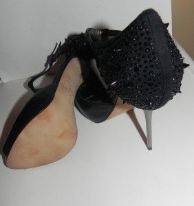 Sam Edelman Scarlett Spike Black Leather Heel Size 9 5 M